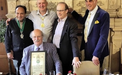 Bob Arthy awarded the freedom of the Chorleywood parish photograph